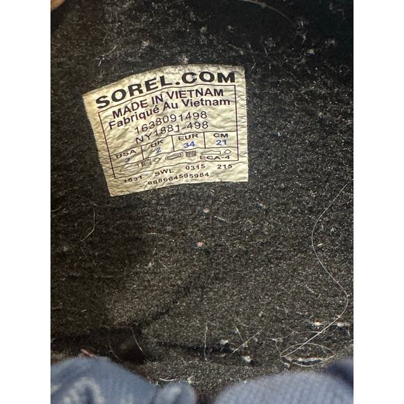 Sorel kids snow boots size 3 - Picture 6 of 7